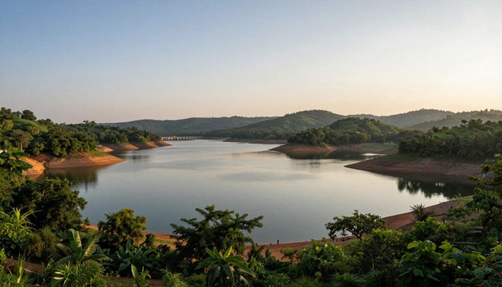 Khekranala Reservoir surrounded by hills, a scenic place to visit near Nagpur within 100 km